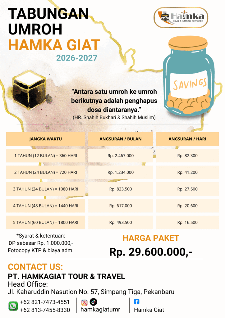 flyer program tabungan dari pt hamkagiat tour & travel